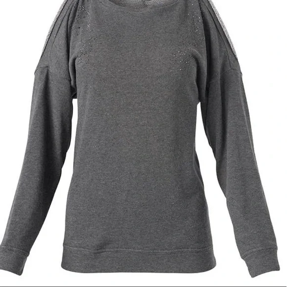 Long Sleeves unique Detail Sweatshirt size XS ( itβs roomy) Gray color NWT - Picture 6 of 6
